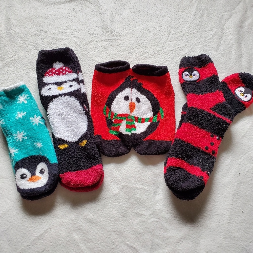 Penguin fuzzy sock bundle!